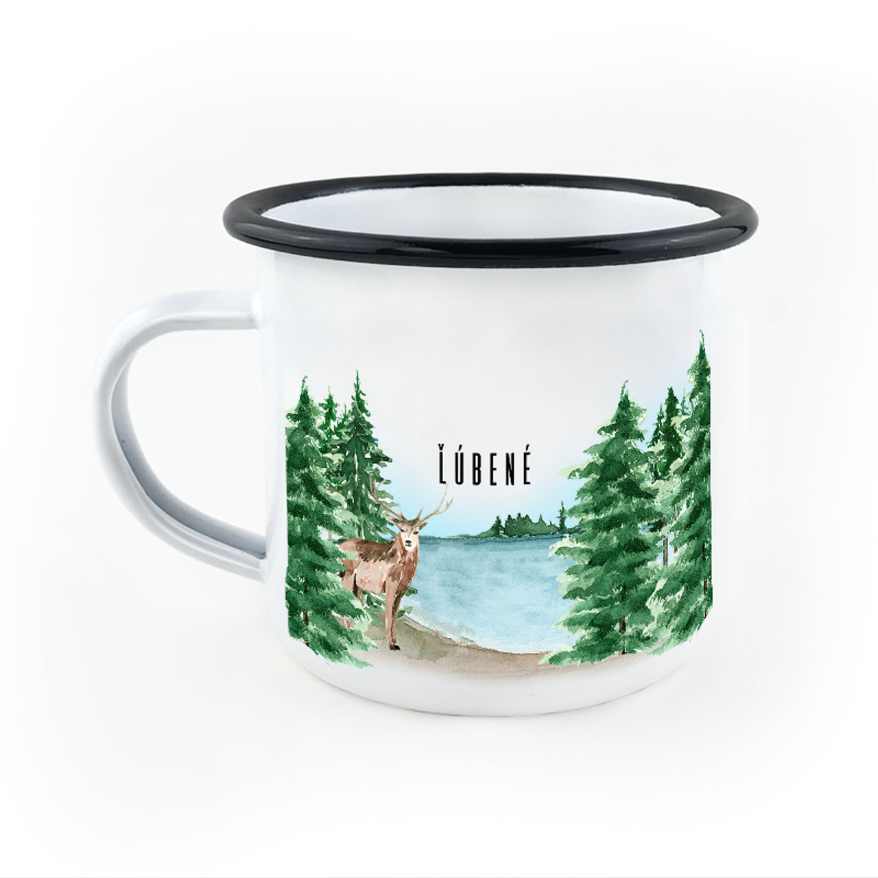 Smaltovaný hrnek Stanování