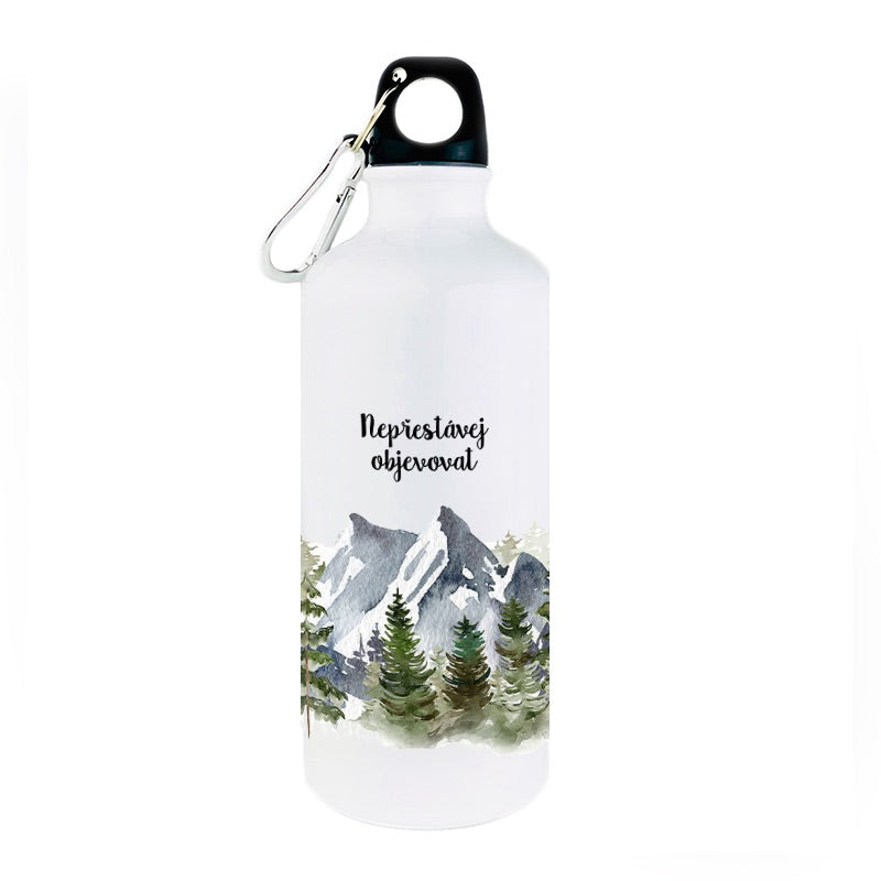 Turistická láhev Nepřestávej objevovat